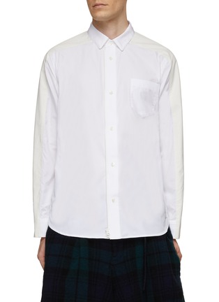 Main View - Click To Enlarge - SACAI - x Thomas Mason Zip Up Shirt