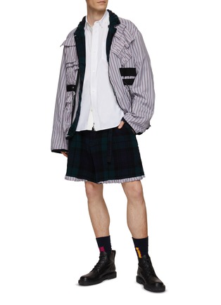 Figure View - Click To Enlarge - SACAI - x Thomas Mason Zip Up Shirt