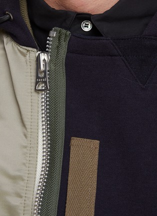  - SACAI - Nylon Panel Hooded Jacket