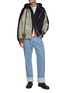 Figure View - Click To Enlarge - SACAI - Nylon Panel Hooded Jacket