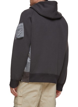 Back View - Click To Enlarge - SACAI - Nylon Panel Hooded Jacket