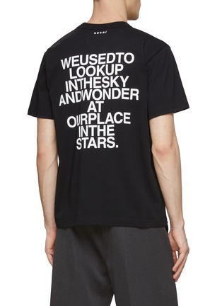 Back View - Click To Enlarge - SACAI - Text Print Back T-Shirt