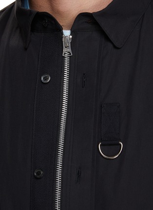  - SACAI - X Thomas Mason Zip Up Shirt