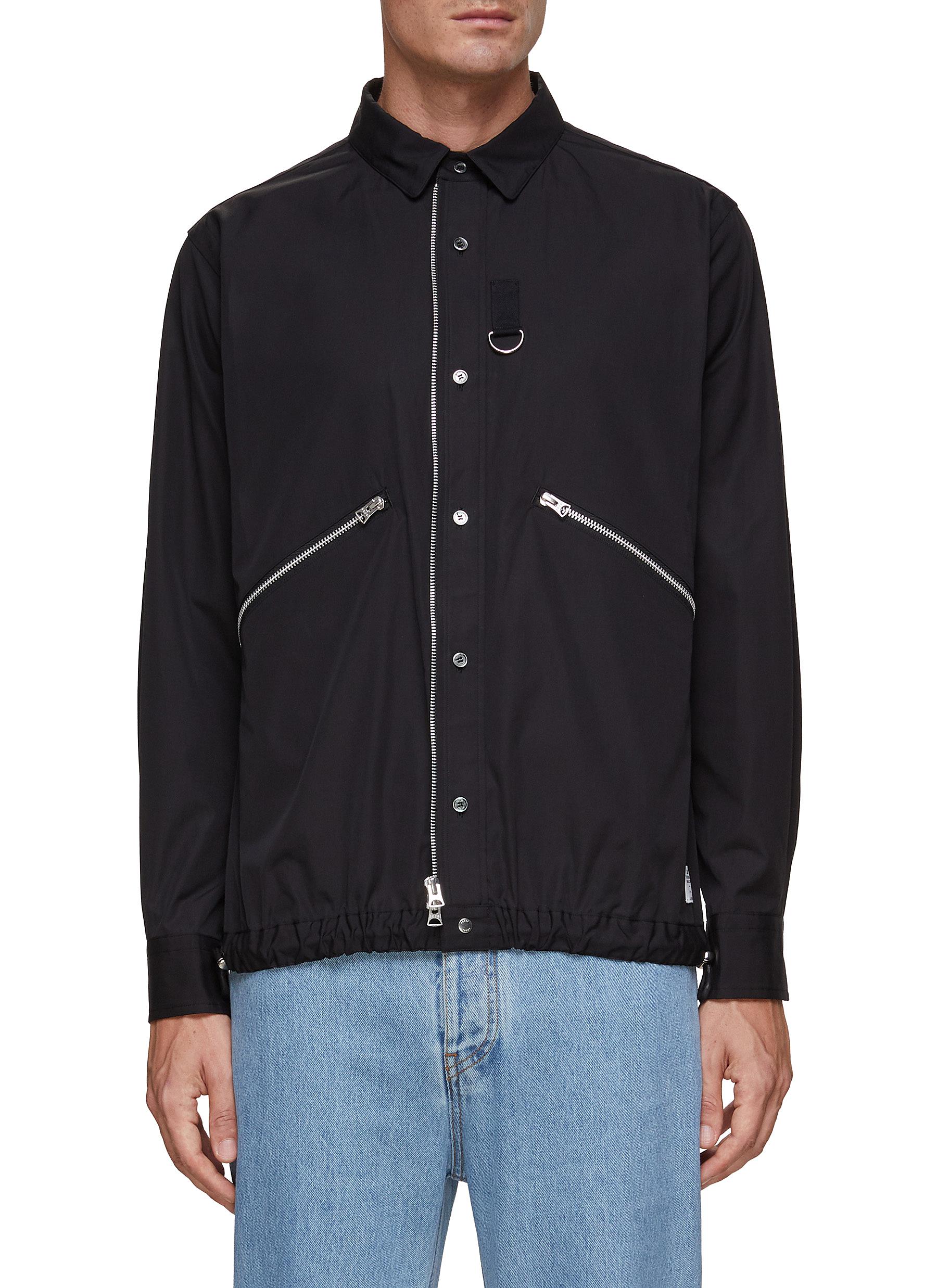 SACAI | X Thomas Mason Zip Up Shirt | Men | Lane Crawford