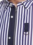  - SACAI - X Thomas Mason Stripe Zip Up Shirt