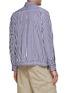 Back View - Click To Enlarge - SACAI - X Thomas Mason Stripe Zip Up Shirt