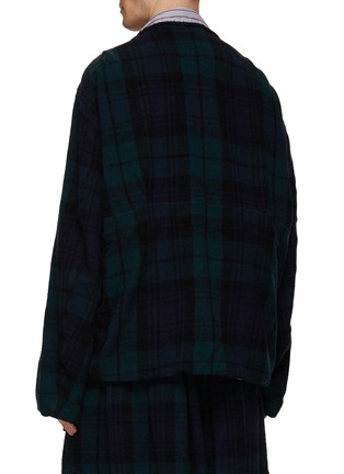 Back View - Click To Enlarge - SACAI - Reversible Accordion Pockets Flannel Jacket