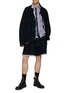 Figure View - Click To Enlarge - SACAI - Reversible Accordion Pockets Flannel Jacket