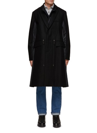 Main View - Click To Enlarge - SACAI - Melton Wool Single Breasted Coat
