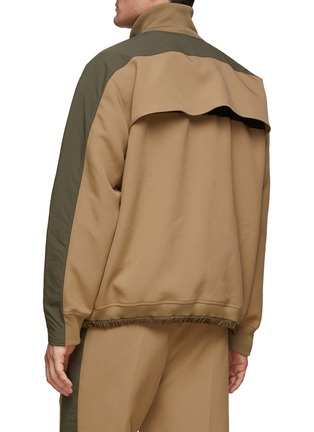 Back View - Click To Enlarge - SACAI - Funnel Neck Contrast Panel Jacket