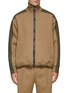 Main View - Click To Enlarge - SACAI - Funnel Neck Contrast Panel Jacket