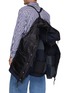 Detail View - Click To Enlarge - SACAI - Checkered Patchwork  Hooded Puffer Jacket
