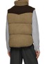 Back View - Click To Enlarge - SACAI - Contrast Yoke And Stand Collar Padded Knit Vest
