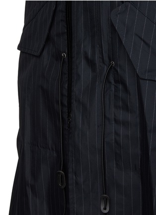  - SACAI - Taffeta Side Slit Pinstripe Coat