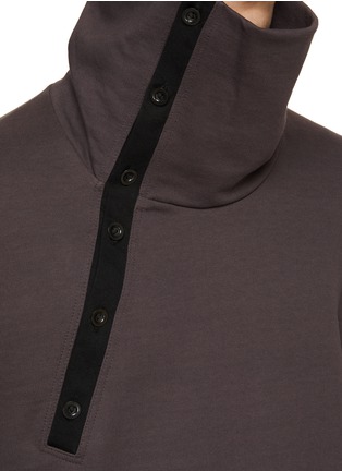  - THE VIRIDI-ANNE - Asymmetrical Stand Collar Sweatshirt