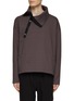 Main View - Click To Enlarge - THE VIRIDI-ANNE - Asymmetrical Stand Collar Sweatshirt