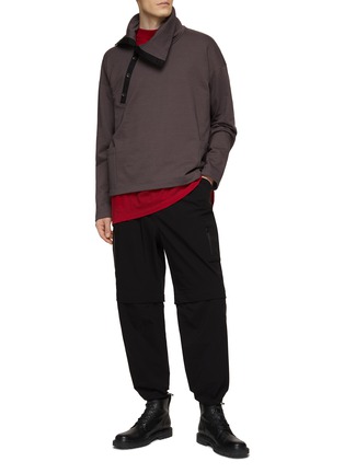 Figure View - Click To Enlarge - THE VIRIDI-ANNE - Asymmetrical Stand Collar Sweatshirt