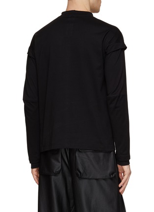 Back View - Click To Enlarge - THE VIRIDI-ANNE - Shoulder Strap Double Sleeve T-Shirt