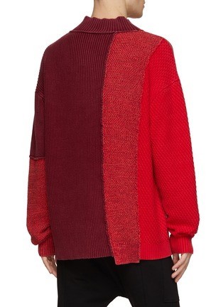 Back View - Click To Enlarge - THE VIRIDI-ANNE - Fragment Patchwork Knit Sweater
