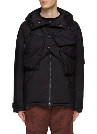 Main View - Click To Enlarge - THE VIRIDI-ANNE - Hooded Puffer Jacket With Removable 3D Pocket Vest