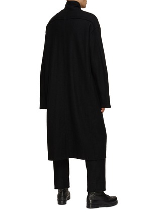 Back View - Click To Enlarge - THE VIRIDI-ANNE - Wool Slanted Pocket Zip Up Coat