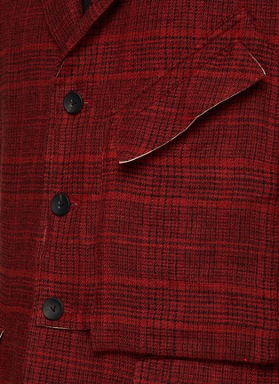  - THE VIRIDI-ANNE - Single Breasted Notch Lapel Checkered Blazer