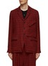 Main View - Click To Enlarge - THE VIRIDI-ANNE - Single Breasted Notch Lapel Checkered Blazer