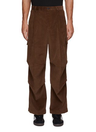 Main View - Click To Enlarge - THE FRANKIE SHOP - Corduroy Cargo Pocket Toggle Hem Pants