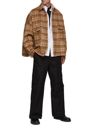 Figure View - Click To Enlarge - THE FRANKIE SHOP - Oversized Flannel Shirt