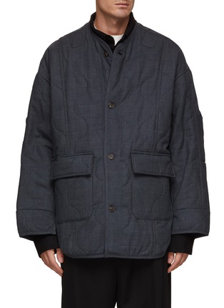 Main View - Click To Enlarge - THE FRANKIE SHOP - Front Pocket Collarless Quilted Jacket