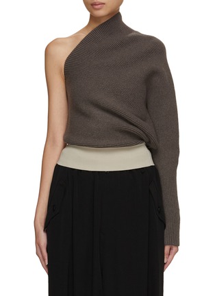 Main View - Click To Enlarge - RICK OWENS  - Asymmetric Chunky Knit Top