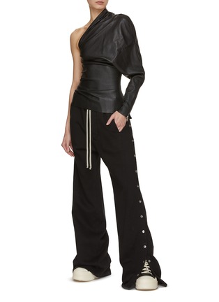 Figure View - Click To Enlarge - RICK OWENS  - Lea Asymmetric One Sleeve Top