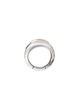 Detail View - Click To Enlarge - JOHN HARDY - Bamboo 18K Gold Silver Saddle Ring — Size 8