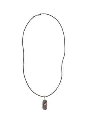 Main View - Click To Enlarge - JOHN HARDY - Classic Chain Sapphire Spinel Mother Of Pearl Rhodium Plated Necklace — Size 24