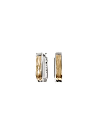 Main View - Click To Enlarge - JOHN HARDY - Bamboo 18K Gold Silver Hoop Earrings