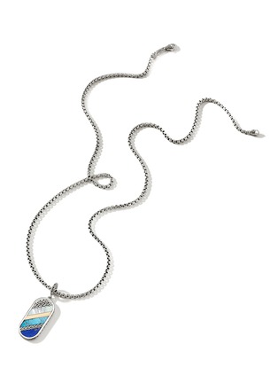 Detail View - Click To Enlarge - JOHN HARDY - Classic Chain Mother Of Pearl Lapis Lazuli Turquoise 18K Gold Silver Necklace — Size 24