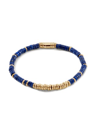 Main View - Click To Enlarge - JOHN HARDY - Classic Chain Lapis Lazuli 14K Gold Heishi Beaded Bracelet — Size UM