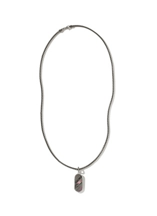 Main View - Click To Enlarge - JOHN HARDY - Classic Chain Sapphire Spinel Mother Of Pearl Rhodium Plated Necklace — Size 26