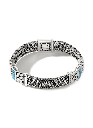 Main View - Click To Enlarge - JOHN HARDY - Classic Chain Turquoise Silver Triple Chain Bracelet — Size UL