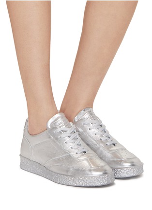 Figure View - Click To Enlarge - MM6 MAISON MARGIELA - Low Top Lace Up Leather Sneaker
