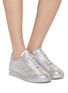Figure View - Click To Enlarge - MM6 MAISON MARGIELA - Low Top Lace Up Leather Sneaker