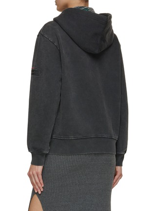 Back View - Click To Enlarge - MISSONI - Logo Embroidered Cotton Hooded Jacket