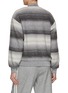 Back View - Click To Enlarge - MISSONI - Grey Contrast Stripe Logo Bomber Jacket