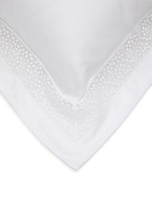 Detail View - Click To Enlarge - FRETTE - Forever Lace Pillow Case — White