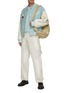 Figure View - Click To Enlarge - WOOYOUNGMI - Volcano Embroidered Patchwork Varsity Jacket