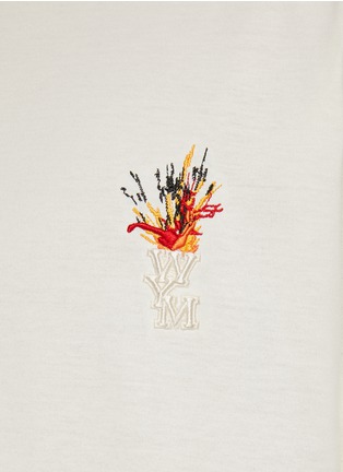  - WOOYOUNGMI - Logo Embroidered Volcano Print T-Shirt
