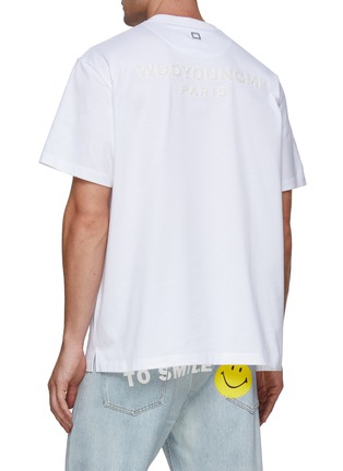 Back View - Click To Enlarge - WOOYOUNGMI - Beaded Logo Back T-Shirt