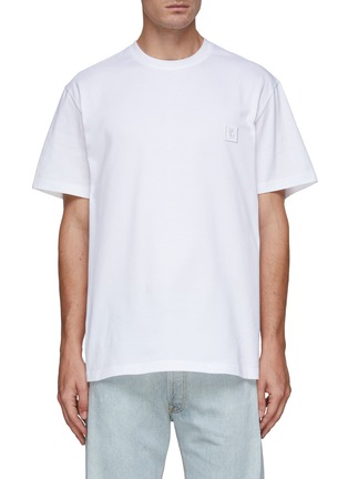 Main View - Click To Enlarge - WOOYOUNGMI - Beaded Logo Back T-Shirt