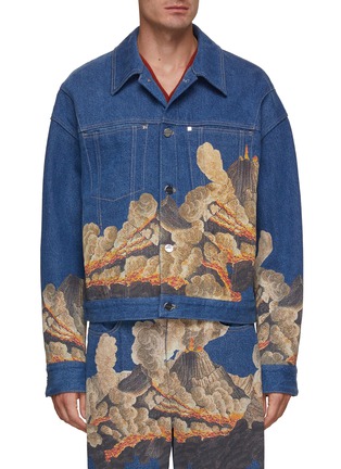 Main View - Click To Enlarge - WOOYOUNGMI - Volcano Print Wide Leg Jacket