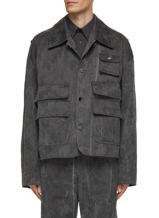 Main View - Click To Enlarge - WOOYOUNGMI - Stone Wash Multi Pocket Jacket